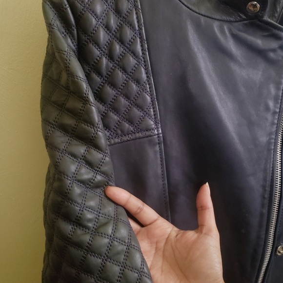 Barbara Bui Quilted Leather Jacket Moto Biker 38 - Picture 7 of 12
